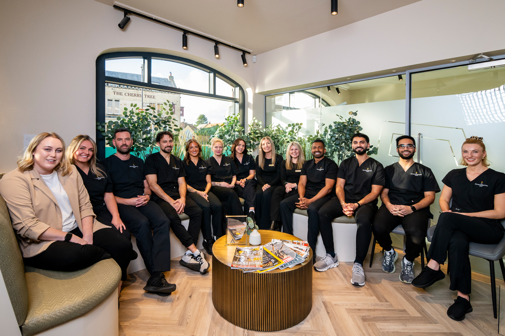 A group photo of The staff at Olney Dental Practice