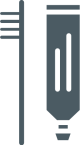 Toothbrush and toothpaste icon